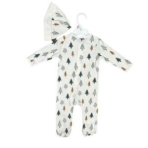 FOCUS Kids Organic Cotton One-Piece & Beanie Set - Size 9M